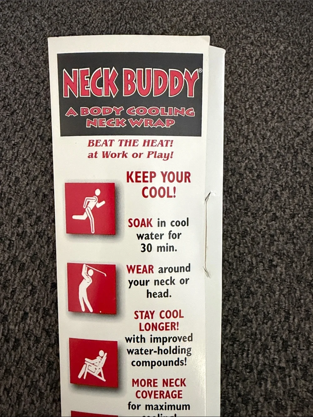 New Neck Buddy Cooling Neck Wrap - Yellow & Green Golf Print